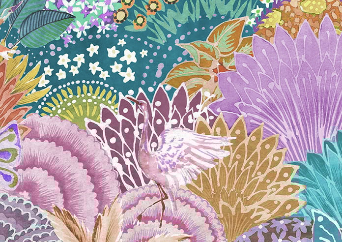 Kolkata Velvet, Carnival - Motorised Roman Blind - Image 7